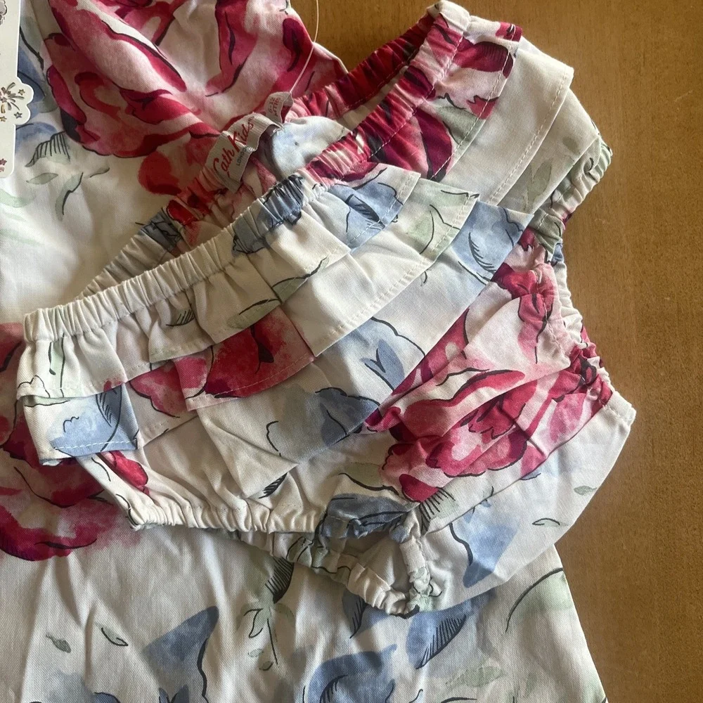 Cath Kidston London Kids Dress Sz 6-12M Floral Baby‎ Eleanor Birthday Rose NEW